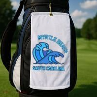 Graphic Myrtle Beach South Carolina Pocket Wave Souvenir Golf Towel thumb 2