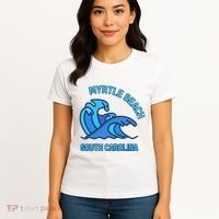Graphic Myrtle Beach South Carolina Pocket Wave Souvenir Women's T-Shirt thumb 4