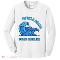 Graphic Myrtle Beach South Carolina Pocket Wave Souvenir Kids Long Sleeve Shirt thumb 0