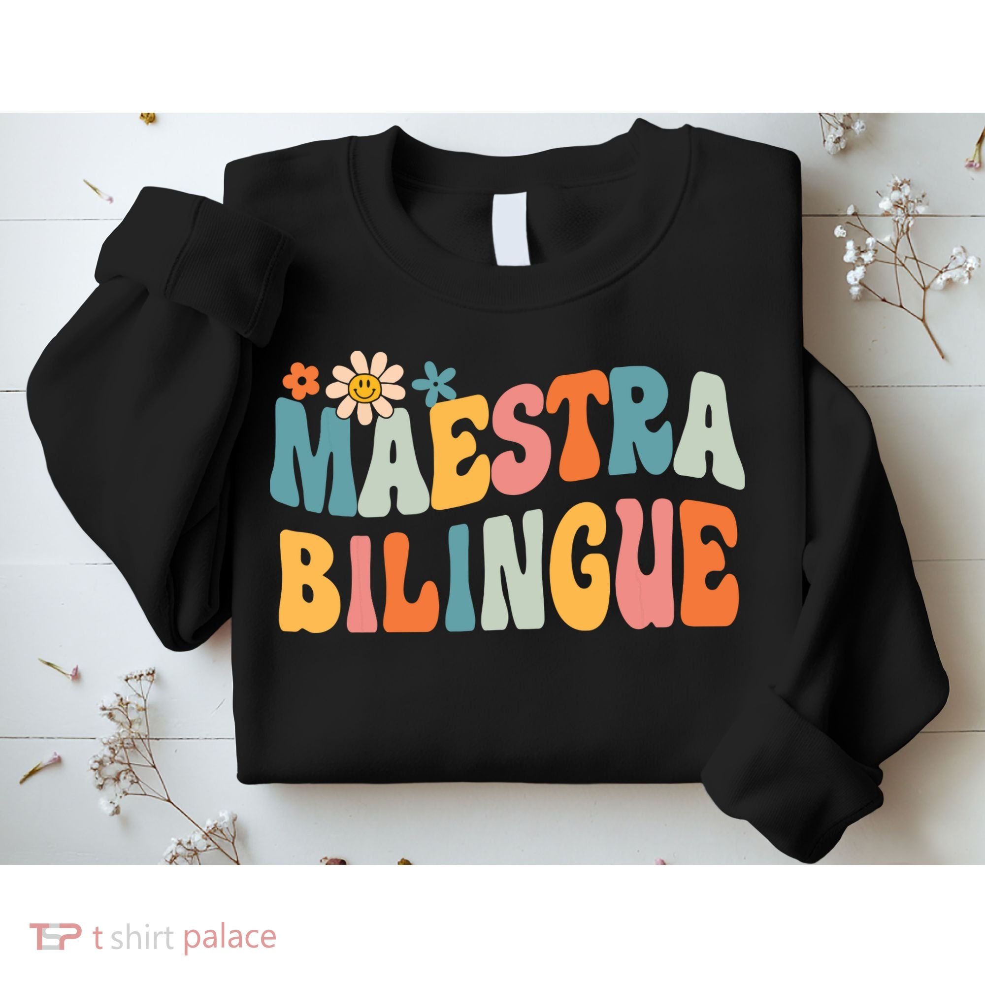 Groovy Maestra Bilingue Spanish Teacher Retro Sweatshirt