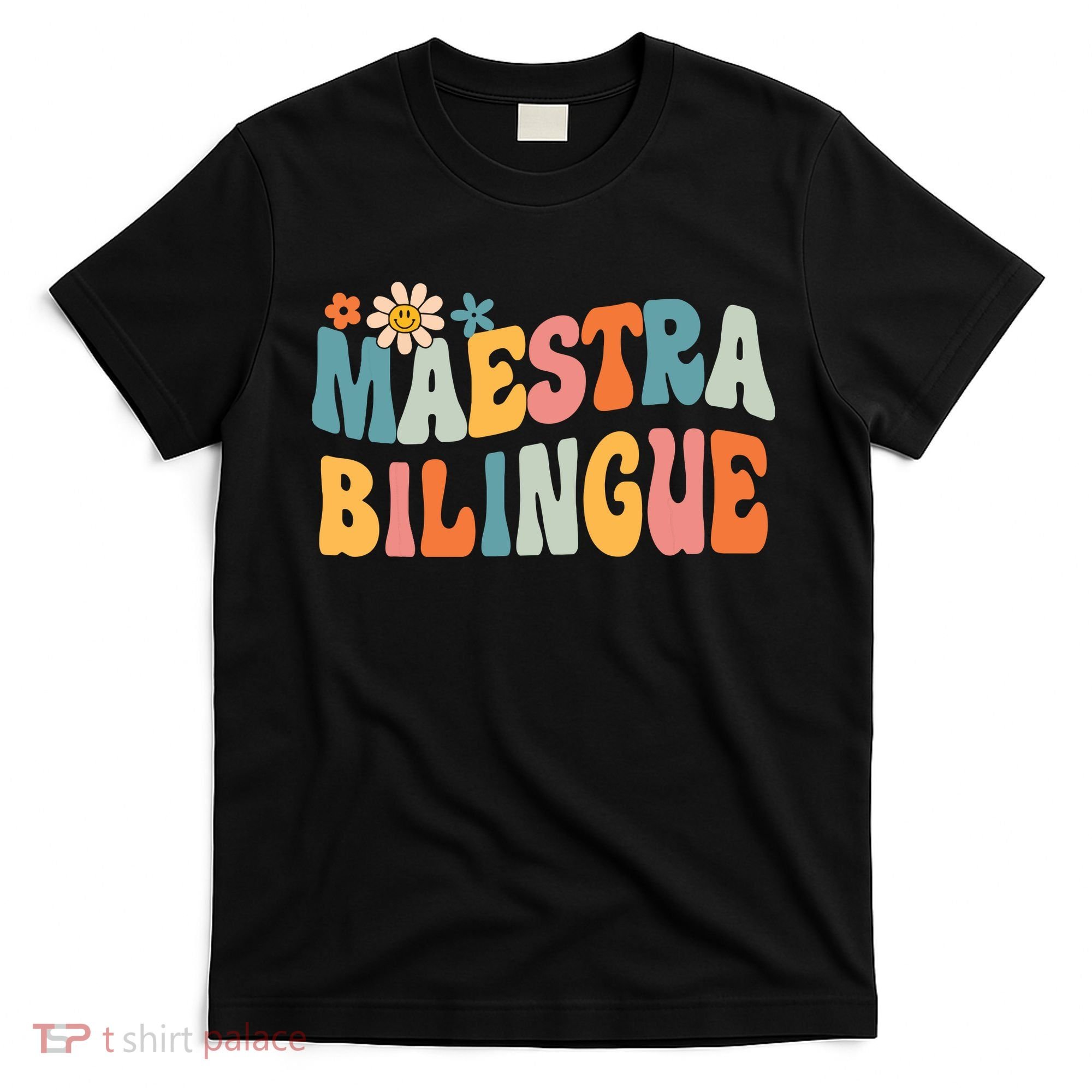 Groovy Maestra Bilingue Spanish Teacher Retro T-Shirt