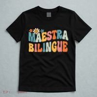 Groovy Maestra Bilingue Spanish Teacher Retro T-Shirt thumb 5