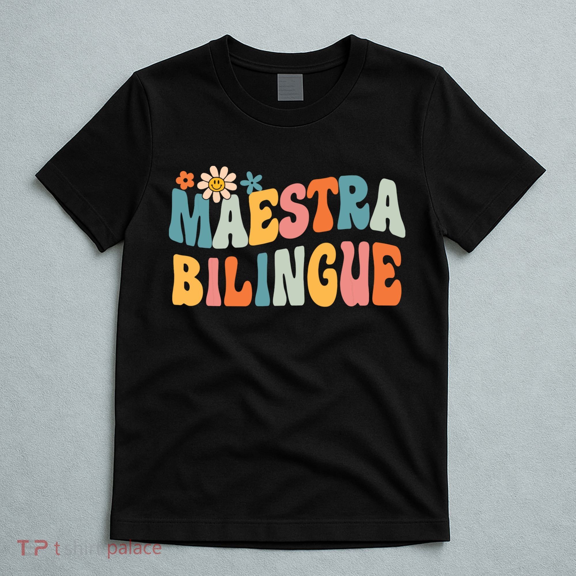 Groovy Maestra Bilingue Spanish Teacher Retro T-Shirt