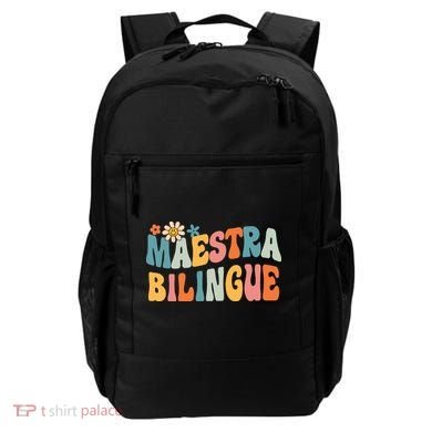 Groovy Maestra Bilingue Spanish Teacher Retro Backpack