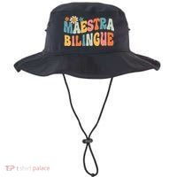 Groovy Maestra Bilingue Spanish Teacher Retro Bucket Hat thumb 0