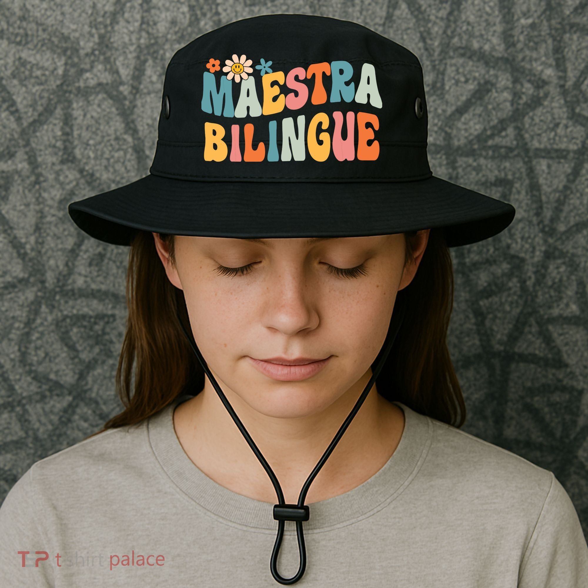 Groovy Maestra Bilingue Spanish Teacher Retro Bucket Hat