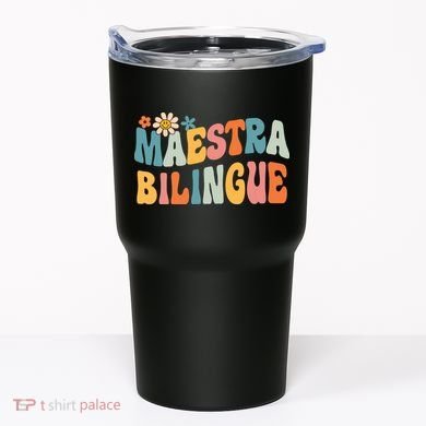 Groovy Maestra Bilingue Spanish Teacher Retro Tumbler
