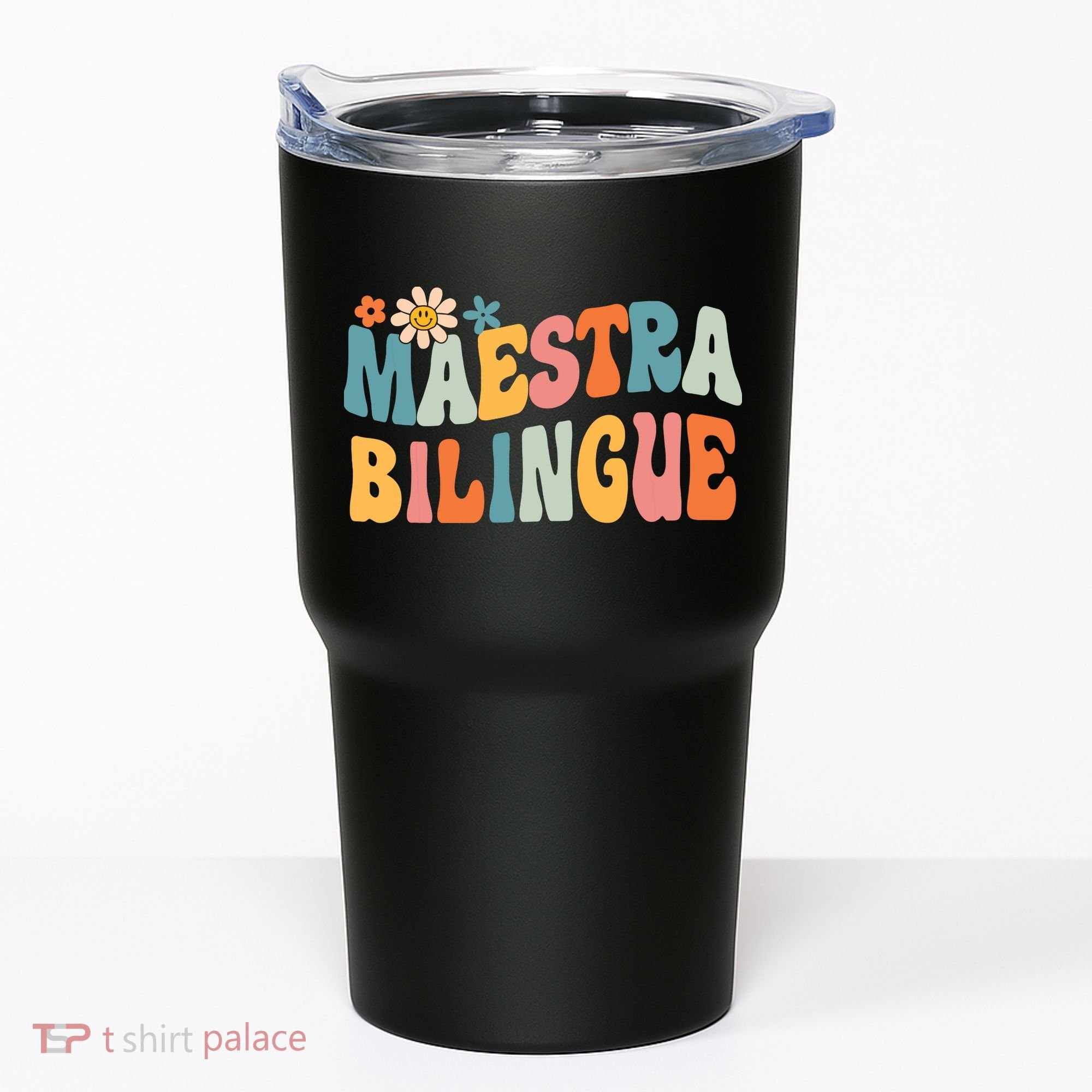 Groovy Maestra Bilingue Spanish Teacher Retro Tumbler