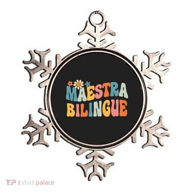 Groovy Maestra Bilingue Spanish Teacher Retro Ornament
