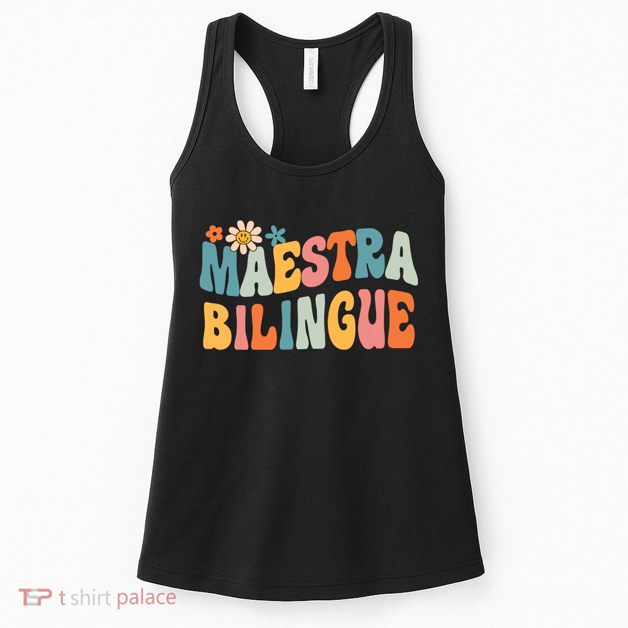 Groovy Maestra Bilingue Spanish Teacher Retro Women's Tank Top