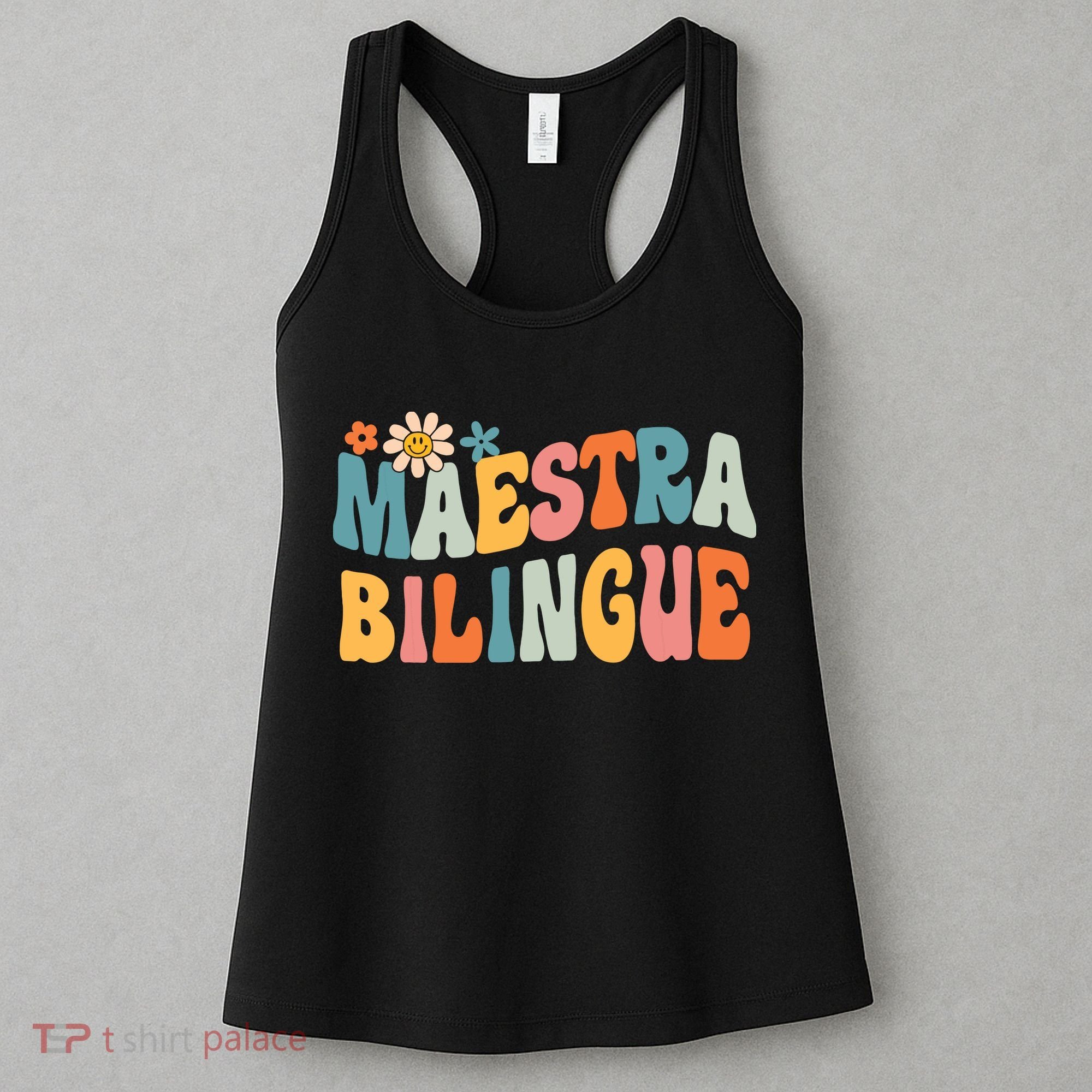 Groovy Maestra Bilingue Spanish Teacher Retro Women's Tank Top