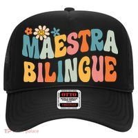 Groovy Maestra Bilingue Spanish Teacher Retro Hat thumb 0