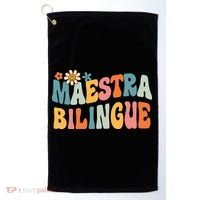 Groovy Maestra Bilingue Spanish Teacher Retro Golf Towel thumb 0