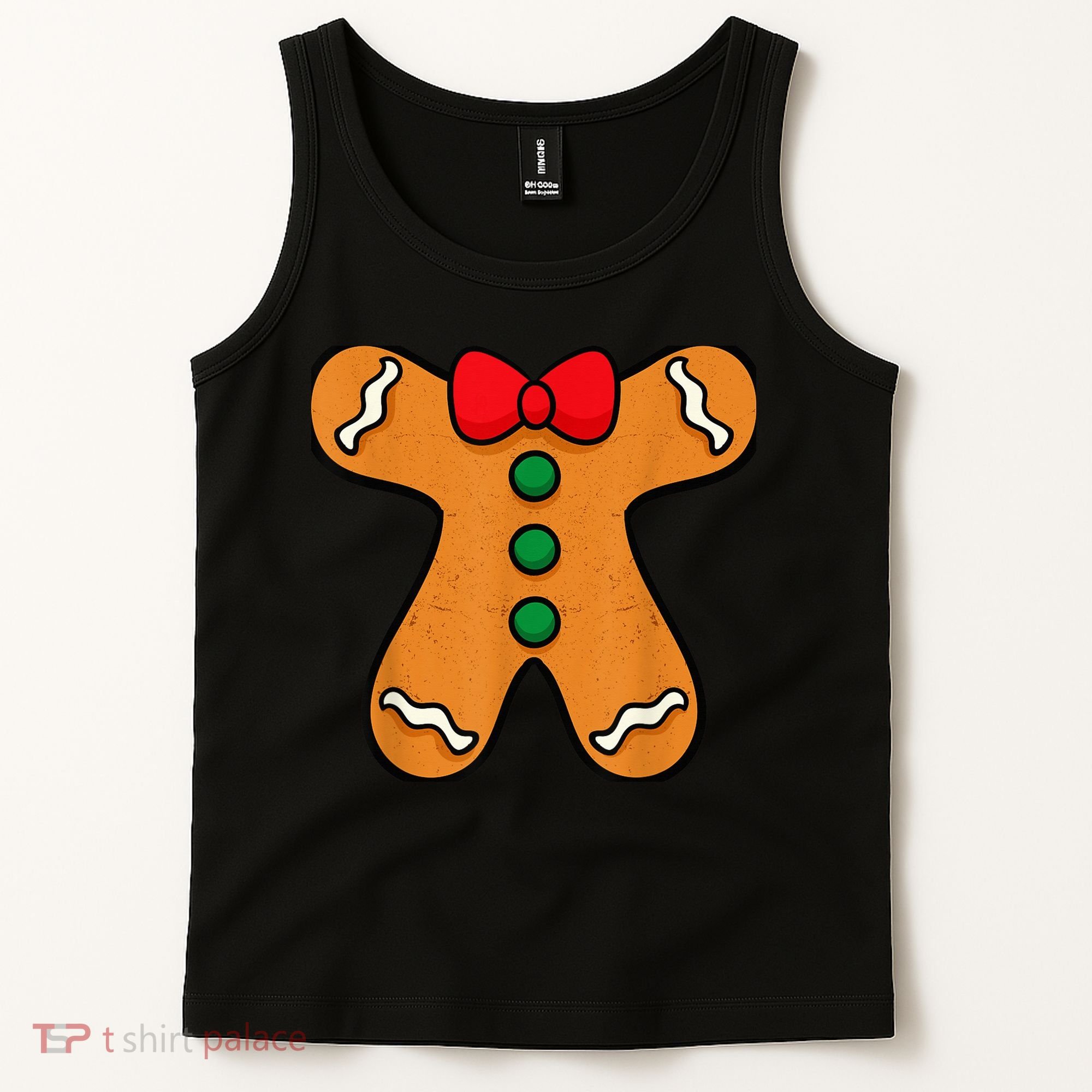 Gingerbread Man Body Costume for Halloween or Christmas Tank Top