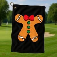 Gingerbread Man Body Costume for Halloween or Christmas Golf Towel thumb 1