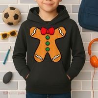 Gingerbread Man Body Costume for Halloween or Christmas Kids Hoodie thumb 2