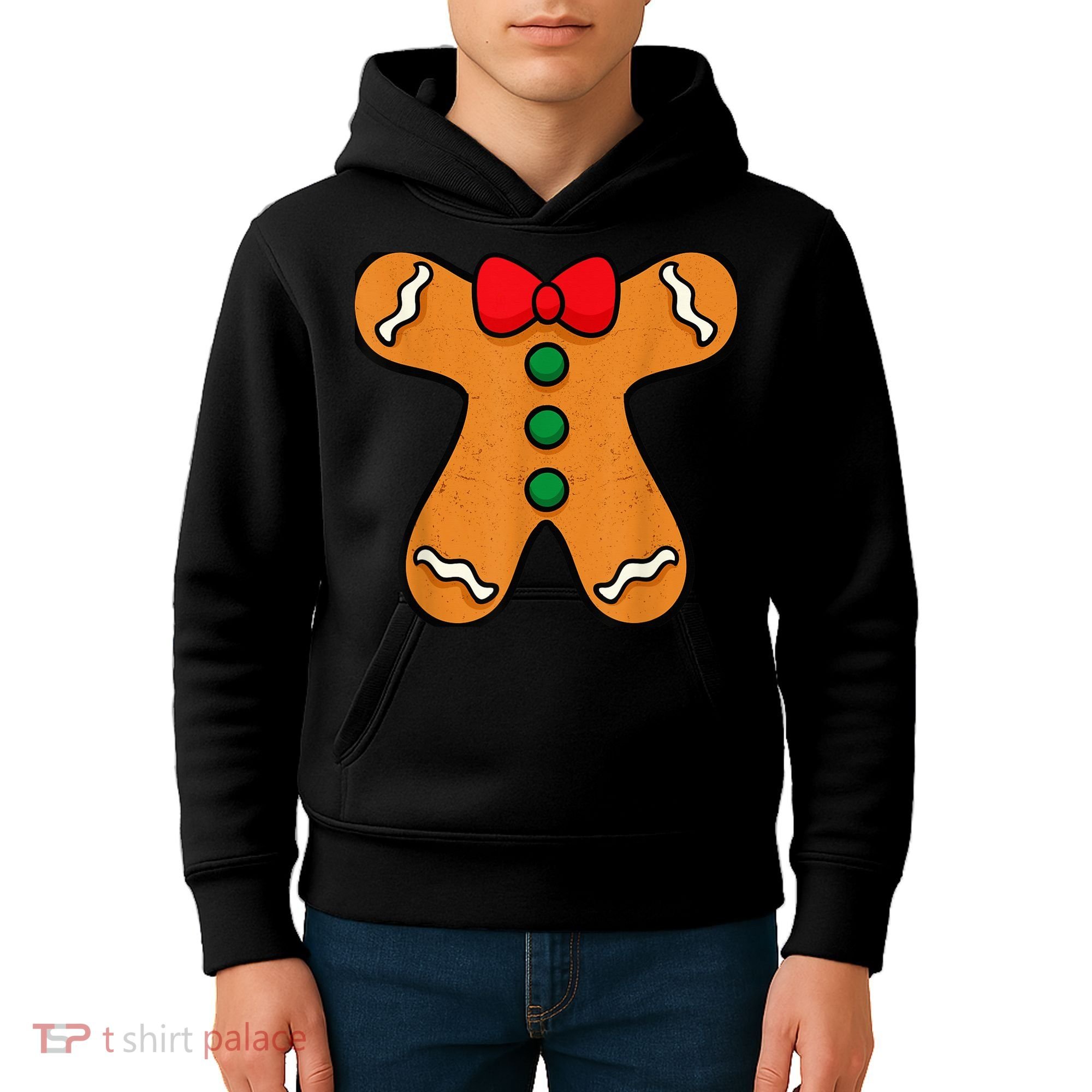 Gingerbread Man Body Costume for Halloween or Christmas Kids Hoodie