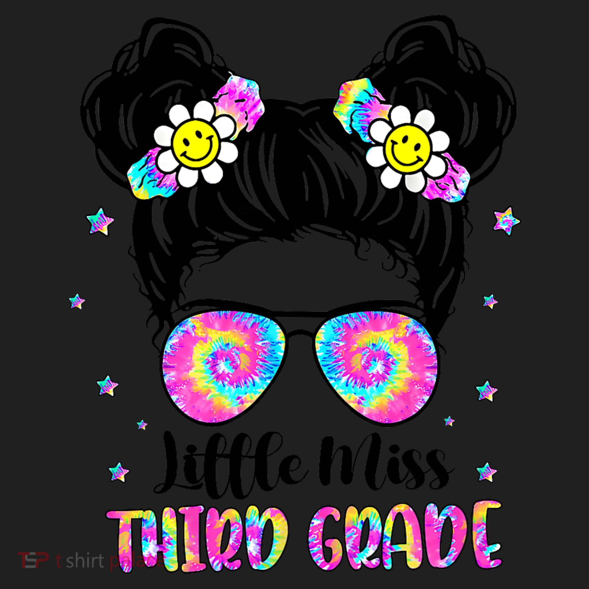 Groovy Messy Bun Third Grade Back To School Women's Sweatshirt