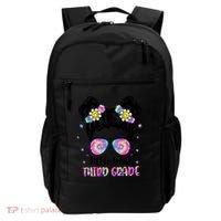 Groovy Messy Bun Third Grade Back To School Backpack thumb 0