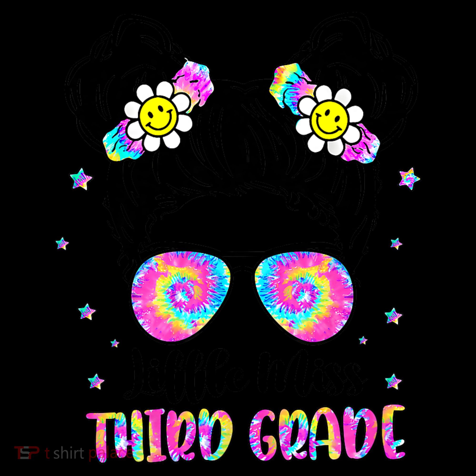 Groovy Messy Bun Third Grade Back To School Coaster