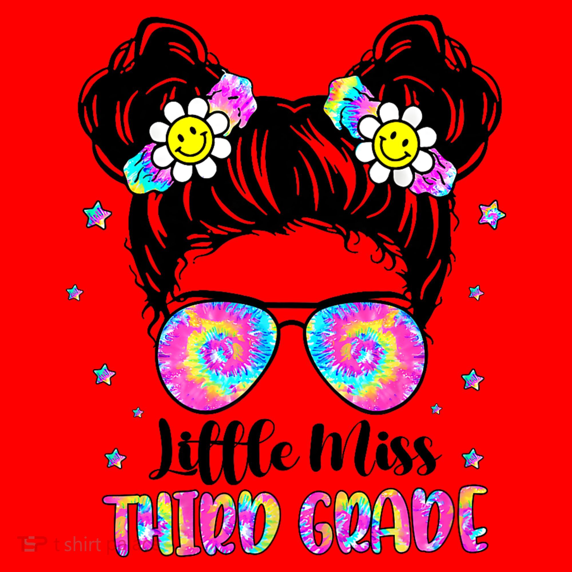 Groovy Messy Bun Third Grade Back To School Santa Hat