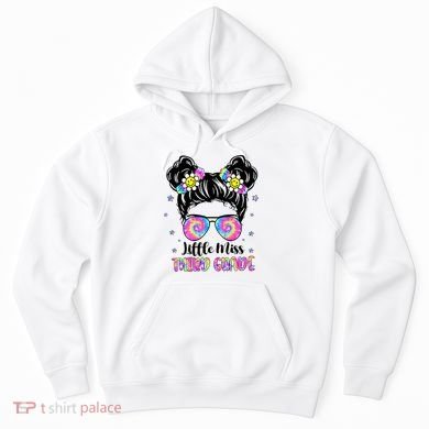 Groovy Messy Bun Third Grade Back To School Hoodie