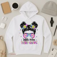 Groovy Messy Bun Third Grade Back To School Hoodie thumb 3