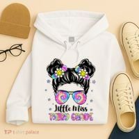 Groovy Messy Bun Third Grade Back To School Hoodie thumb 4