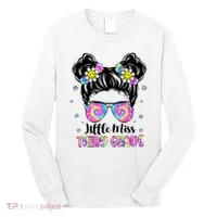Groovy Messy Bun Third Grade Back To School Long Sleeve Shirt thumb 0