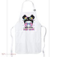 Groovy Messy Bun Third Grade Back To School Apron thumb 0