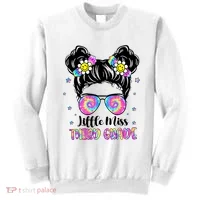 Groovy Messy Bun Third Grade Back To School Sweatshirt thumb 0