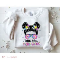 Groovy Messy Bun Third Grade Back To School Sweatshirt thumb 2
