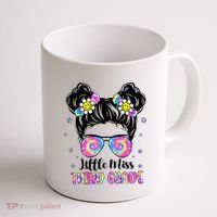 Groovy Messy Bun Third Grade Back To School Coffee Mug thumb 1