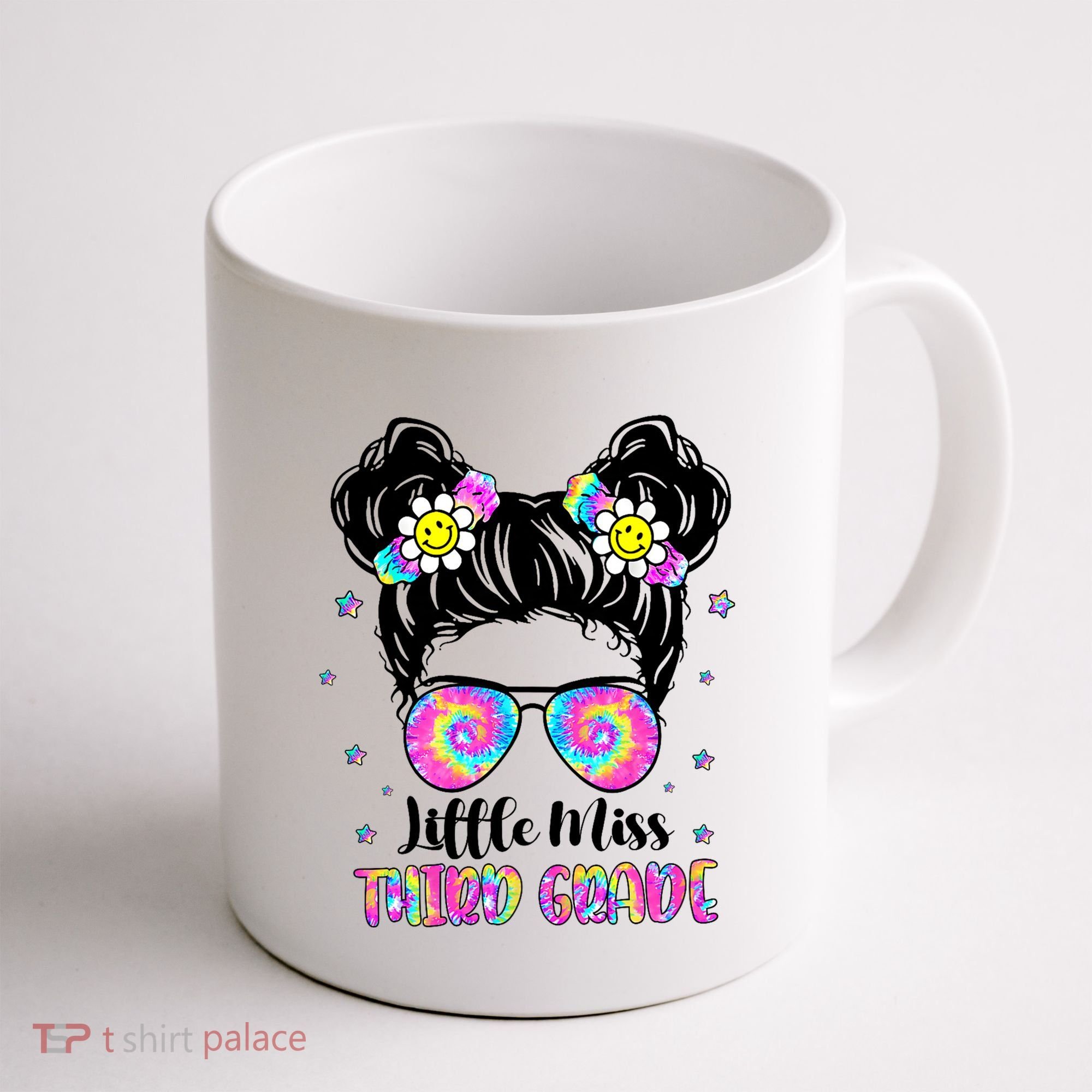 Groovy Messy Bun Third Grade Back To School Coffee Mug