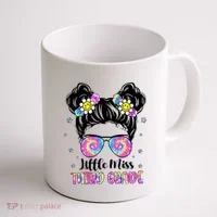 Groovy Messy Bun Third Grade Back To School Coffee Mug thumb 1