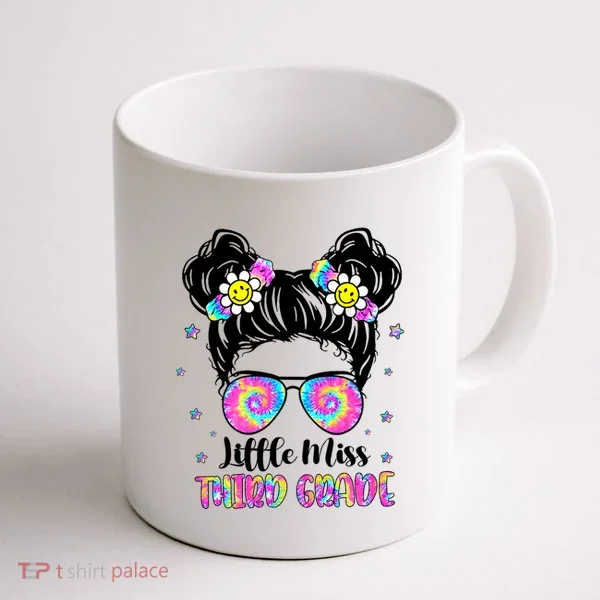 Groovy Messy Bun Third Grade Back To School Coffee Mug