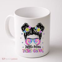 Groovy Messy Bun Third Grade Back To School Coffee Mug thumb 0