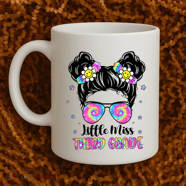 Groovy Messy Bun Third Grade Back To School Coffee Mug