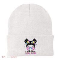 Groovy Messy Bun Third Grade Back To School Beanie thumb 0