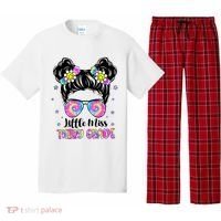 Groovy Messy Bun Third Grade Back To School Pajama Set thumb 0