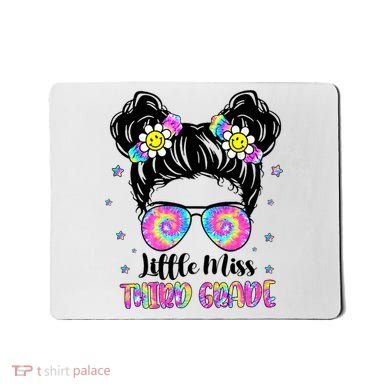 Groovy Messy Bun Third Grade Back To School Mousepad