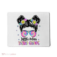 Groovy Messy Bun Third Grade Back To School Mousepad thumb 0