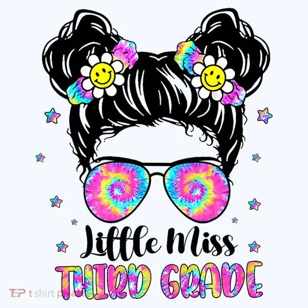Groovy Messy Bun Third Grade Back To School Ornament