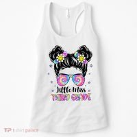 Groovy Messy Bun Third Grade Back To School Women's Tank Top thumb 0
