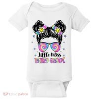 Groovy Messy Bun Third Grade Back To School Baby Bodysuit thumb 0
