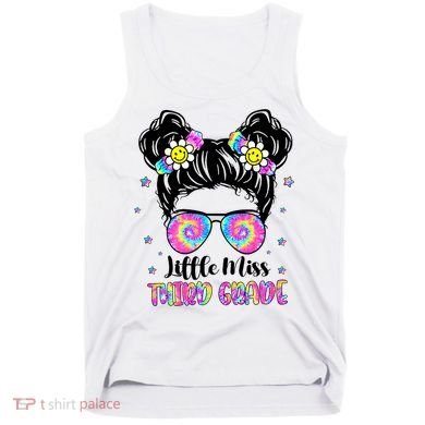 Groovy Messy Bun Third Grade Back To School Tank Top