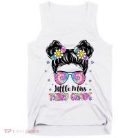 Groovy Messy Bun Third Grade Back To School Tank Top thumb 0