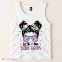 Groovy Messy Bun Third Grade Back To School Tank Top thumb 2