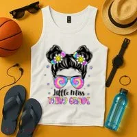 Groovy Messy Bun Third Grade Back To School Tank Top thumb 4