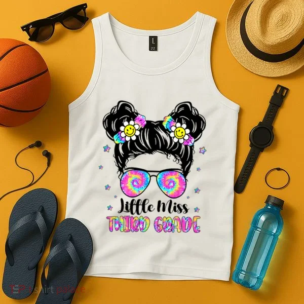 Groovy Messy Bun Third Grade Back To School Tank Top